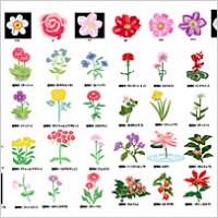 Plant flowers element vector material-2