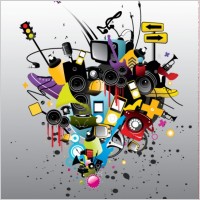 Playful Music Vector Art Elements