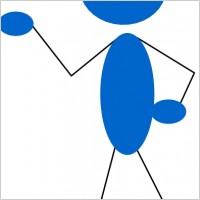 Blue Stick Person