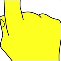 Pointing Hand clip art