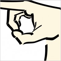 Pointing Hand clip art