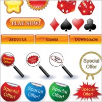 poker dice a magnifying glass vector