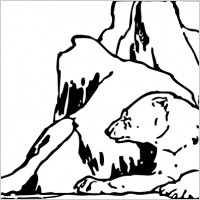 Polar Bear In The Snow clip art