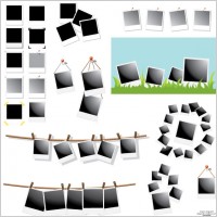 Polaroid Frames Vector Set