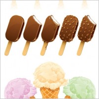 popsicles and cones vector