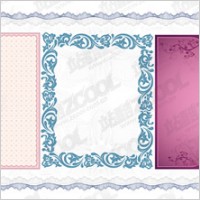Practical lace border vector material-3
