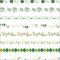 practical plant lace border vector