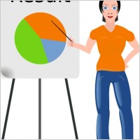 Presentation With Girl clip art