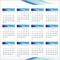 Printable 2011 Calendar Vector