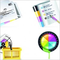 printer icon vector related elements