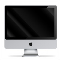 PSD Apple iMac front view