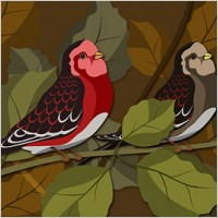 Psd birdies on the branches of the layered material