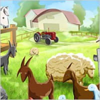 Psd farm cartoon illustrations layered material