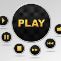 PSD Media Buttons Set
