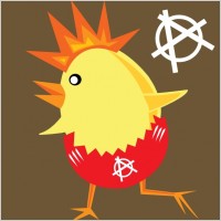 Punk Rock Chicken For Easter clip art