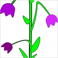 Purple Bell Flowers clip art
