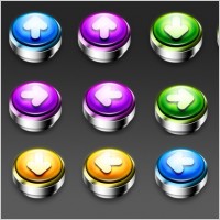 PushDown Buttons 2 icons pack