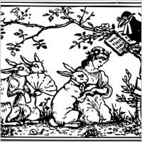Rabbit And Bride clip art