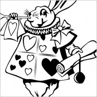 Rabbit From Alice In Wonderland clip art