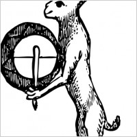 Rabbit With Drum clip art