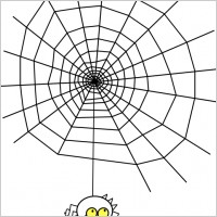 Ragno The Spider With A Simple Web clip art