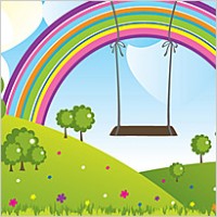 Rainbow Flying trapeze