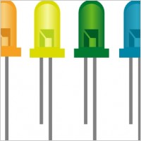 Rainbow Of Light Emitting Diodes clip art