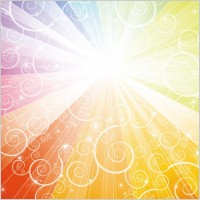 Rainbow shapes design Vector Backgr