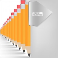 realistic learning stationery 01 vector