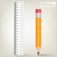 realistic learning stationery 02 vector