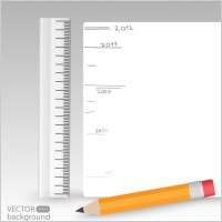 realistic learning stationery 041 vector