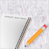 realistic learning stationery 05 vector