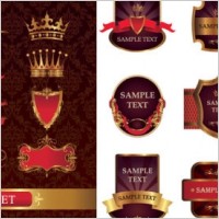 red bottle label vector