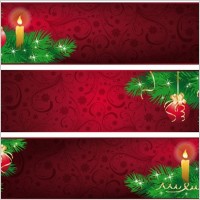 red christmas banner vector