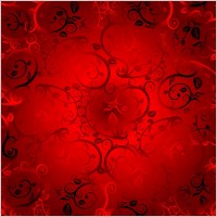 Red Floral Ornaments