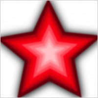 Red Gradient Star clip art
