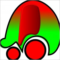 Red Green Car Icon clip art