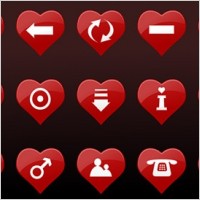 red heartshaped vector