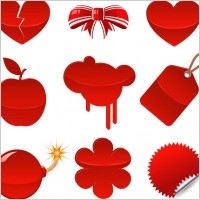 red icon vector