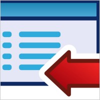 Red Menu Icon Set Left clip art