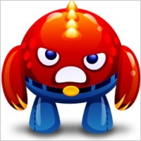 Red monster angry