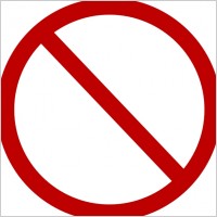 Red No Circle clip art