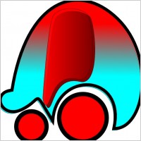 Red Purple Car Icon clip art