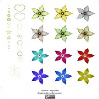 Red Silk Flower Design 01
