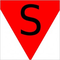 Red Triangle Spanish clip art