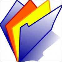 Red Yellow Folder Icon clip art