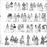 renaissance of traditional character vector