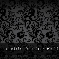 Repeatable Black Vector Pattern