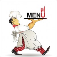 restaurant menu chef pattern vector