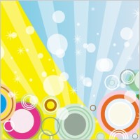 Retro Blue yellow Vector Background